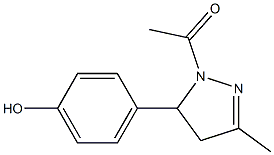 4-(1-acetyl-3-methyl-4,5-dihydro-1H-pyrazol-5-yl)phenol Struktur