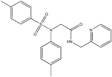 2-{4-methyl[(4-methylphenyl)sulfonyl]anilino}-N-(2-pyridinylmethyl)acetamide Struktur