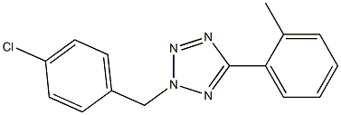 2-(4-chlorobenzyl)-5-(2-methylphenyl)-2H-tetraazole Struktur