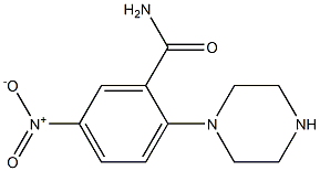 5-nitro-2-(1-piperazinyl)benzamide Struktur