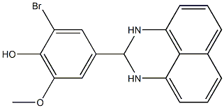 2-bromo-4-(2,3-dihydro-1H-perimidin-2-yl)-6-methoxyphenol Struktur