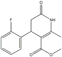 methyl 4-(2-fluorophenyl)-2-methyl-6-oxo-1,4,5,6-tetrahydro-3-pyridinecarboxylate Struktur