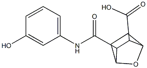 3-[(3-hydroxyanilino)carbonyl]-7-oxabicyclo[2.2.1]heptane-2-carboxylic acid Struktur