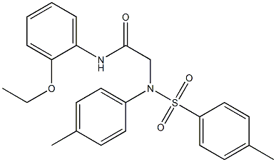 N-(2-ethoxyphenyl)-2-{4-methyl[(4-methylphenyl)sulfonyl]anilino}acetamide Struktur