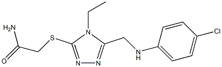 2-({5-[(4-chloroanilino)methyl]-4-ethyl-4H-1,2,4-triazol-3-yl}sulfanyl)acetamide Struktur