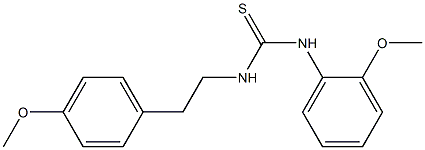 N-(2-methoxyphenyl)-N'-[2-(4-methoxyphenyl)ethyl]thiourea Struktur