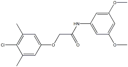 2-(4-chloro-3,5-dimethylphenoxy)-N-(3,5-dimethoxyphenyl)acetamide Struktur