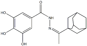 N'-[1-(1-adamantyl)ethylidene]-3,4,5-trihydroxybenzohydrazide Struktur