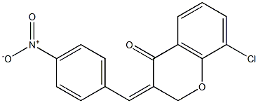 8-chloro-3-{4-nitrobenzylidene}-2,3-dihydro-4H-chromen-4-one Struktur