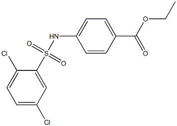 ethyl 4-{[(2,5-dichlorophenyl)sulfonyl]amino}benzoate Struktur