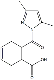 6-[(3,5-dimethyl-1H-pyrazol-1-yl)carbonyl]-3-cyclohexene-1-carboxylic acid Struktur