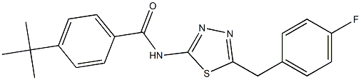 4-tert-butyl-N-[5-(4-fluorobenzyl)-1,3,4-thiadiazol-2-yl]benzamide Struktur