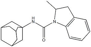 N-(1-adamantyl)-2-methyl-1-indolinecarboxamide Struktur