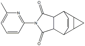 4-(6-methylpyridin-2-yl)-4-azatetracyclo[5.3.2.0~2,6~.0~8,10~]dodec-11-ene-3,5-dione Struktur