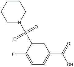 4-fluoro-3-(1-piperidinylsulfonyl)benzoic acid Struktur