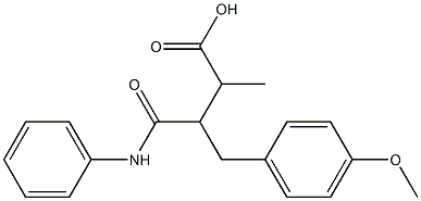 4-anilino-3-(4-methoxybenzyl)-2-methyl-4-oxobutanoic acid Struktur