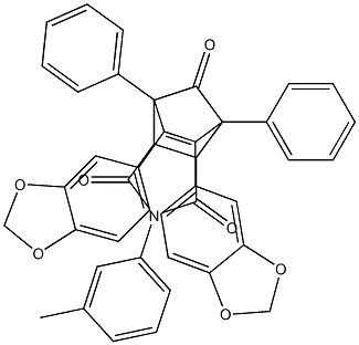 8,9-di(1,3-benzodioxol-5-yl)-4-(3-methylphenyl)-1,7-diphenyl-4-azatricyclo[5.2.1.0~2,6~]dec-8-ene-3,5,10-trione Struktur