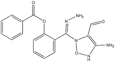 2-{2-[(4-amino-1,2,5-oxadiazol-3-yl)carbonyl]carbohydrazonoyl}phenyl benzoate Struktur