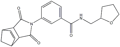 3-(3,5-dioxo-4-azatricyclo[5.2.1.0~2,6~]dec-8-en-4-yl)-N-(tetrahydro-2-furanylmethyl)benzamide Struktur