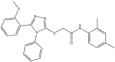 N-(2,4-dimethylphenyl)-2-{[5-(2-methoxyphenyl)-4-phenyl-4H-1,2,4-triazol-3-yl]sulfanyl}acetamide Struktur