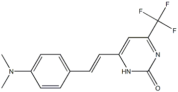 4-{2-[4-(dimethylamino)phenyl]vinyl}-6-(trifluoromethyl)-2(3H)-pyrimidinone Struktur