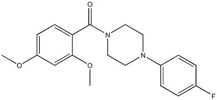 1-(2,4-dimethoxybenzoyl)-4-(4-fluorophenyl)piperazine Struktur