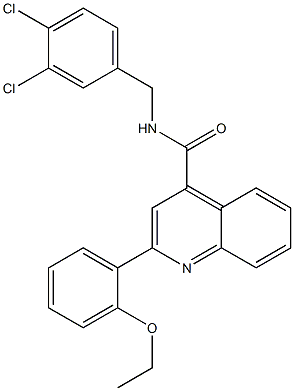 N-(3,4-dichlorobenzyl)-2-(2-ethoxyphenyl)-4-quinolinecarboxamide Struktur