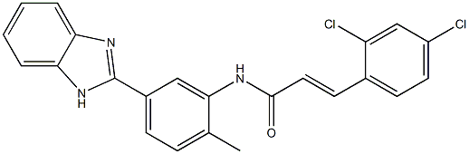 N-[5-(1H-benzimidazol-2-yl)-2-methylphenyl]-3-(2,4-dichlorophenyl)acrylamide Struktur