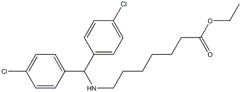 ethyl 7-{[bis(4-chlorophenyl)methyl]amino}heptanoate Struktur