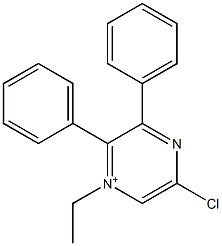 5-chloro-1-ethyl-2,3-diphenylpyrazin-1-ium Struktur