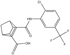 3-{[2-chloro-5-(trifluoromethyl)anilino]carbonyl}bicyclo[2.2.1]hept-5-ene-2-carboxylic acid Struktur