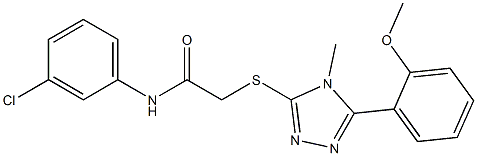 N-(3-chlorophenyl)-2-({4-methyl-5-[2-(methyloxy)phenyl]-4H-1,2,4-triazol-3-yl}sulfanyl)acetamide Struktur