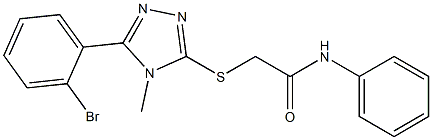 2-{[5-(2-bromophenyl)-4-methyl-4H-1,2,4-triazol-3-yl]sulfanyl}-N-phenylacetamide Struktur