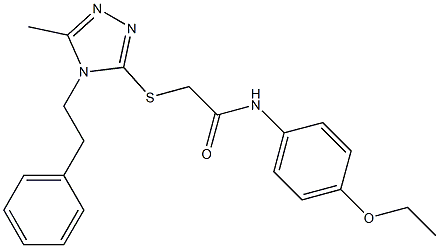 N-(4-ethoxyphenyl)-2-{[5-methyl-4-(2-phenylethyl)-4H-1,2,4-triazol-3-yl]sulfanyl}acetamide Struktur