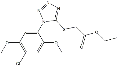 ethyl {[1-(4-chloro-2,5-dimethoxyphenyl)-1H-tetraazol-5-yl]sulfanyl}acetate Struktur