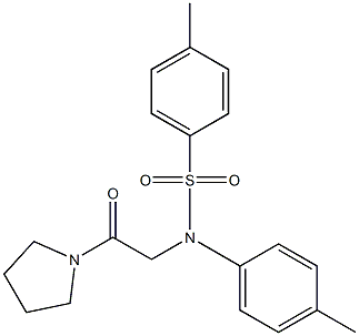 4-methyl-N-(4-methylphenyl)-N-(2-oxo-2-pyrrolidin-1-ylethyl)benzenesulfonamide Struktur