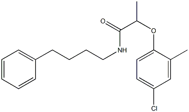 2-(4-chloro-2-methylphenoxy)-N-(4-phenylbutyl)propanamide Struktur