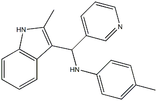 N-[(2-methyl-1H-indol-3-yl)(3-pyridinyl)methyl]-N-(4-methylphenyl)amine Struktur