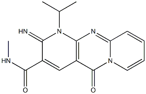 2-imino-1-isopropyl-N-methyl-5-oxo-1,5-dihydro-2H-dipyrido[1,2-a:2,3-d]pyrimidine-3-carboxamide Struktur