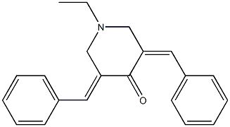 3,5-dibenzylidene-1-ethyl-4-piperidinone Struktur