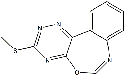 3-(methylsulfanyl)[1,2,4]triazino[5,6-d][3,1]benzoxazepine Struktur