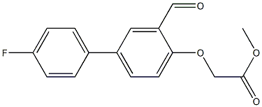 methyl [(4'-fluoro-3-formyl[1,1'-biphenyl]-4-yl)oxy]acetate Struktur