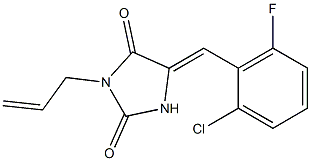 3-allyl-5-(2-chloro-6-fluorobenzylidene)-2,4-imidazolidinedione Struktur