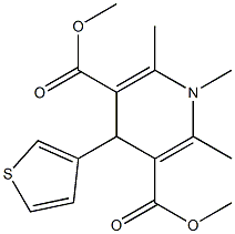 dimethyl 1,2,6-trimethyl-4-(3-thienyl)-1,4-dihydro-3,5-pyridinedicarboxylate Struktur