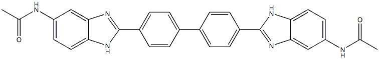 N-(2-{4'-[5-(acetylamino)-1H-benzimidazol-2-yl][1,1'-biphenyl]-4-yl}-1H-benzimidazol-5-yl)acetamide Struktur