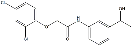 2-(2,4-dichlorophenoxy)-N-[3-(1-hydroxyethyl)phenyl]acetamide Struktur