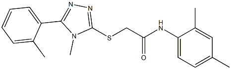 N-(2,4-dimethylphenyl)-2-{[4-methyl-5-(2-methylphenyl)-4H-1,2,4-triazol-3-yl]sulfanyl}acetamide Struktur