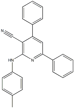 4,6-diphenyl-2-(4-toluidino)nicotinonitrile Struktur