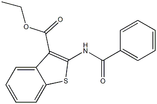 ethyl 2-(benzoylamino)-1-benzothiophene-3-carboxylate Struktur