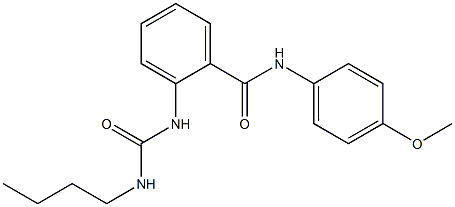 2-{[(butylamino)carbonyl]amino}-N-(4-methoxyphenyl)benzamide Struktur